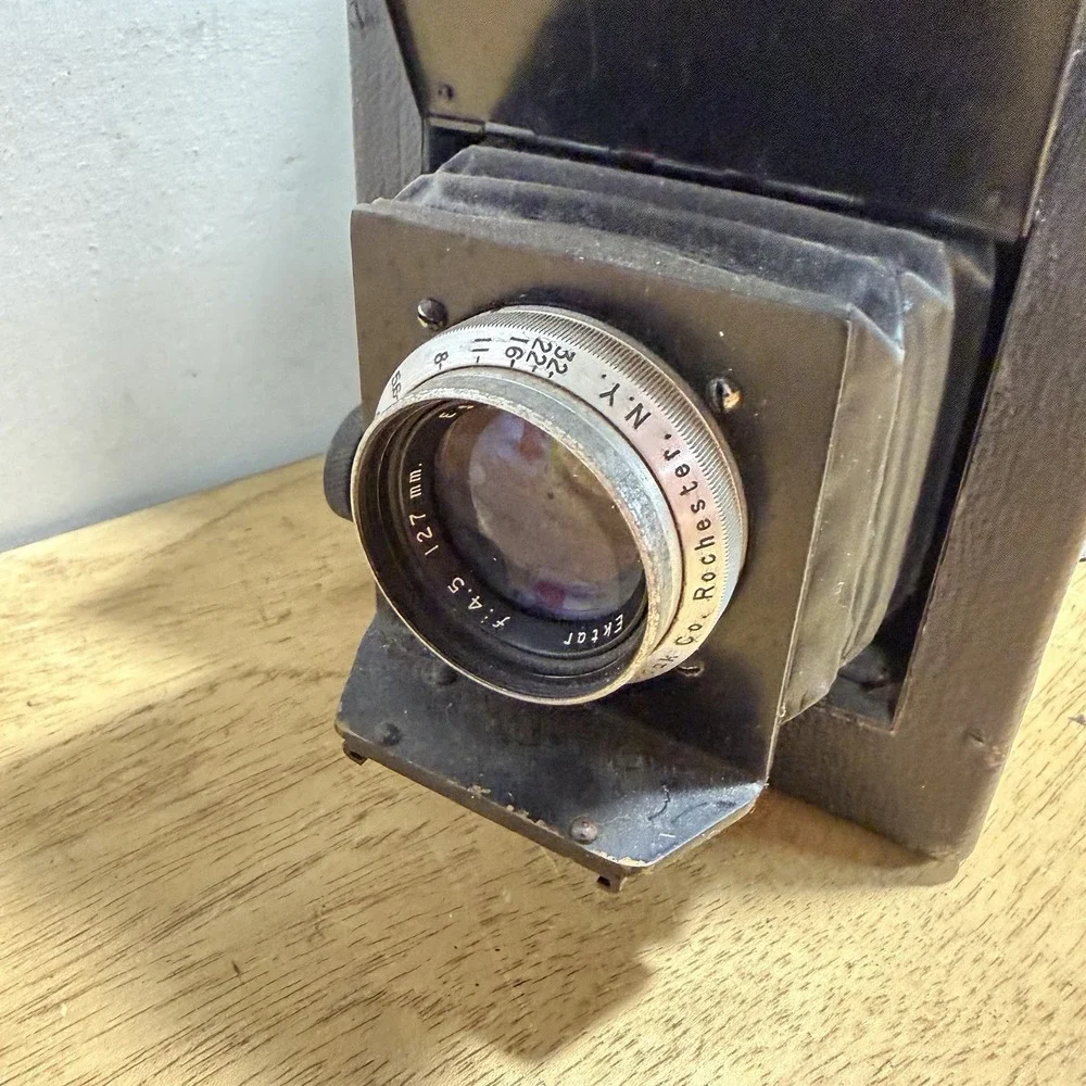 Graflex RB Series B 2-1/4x3-1/4 SLR Camera Kodak Ektar 127mm f4.5 Lens Untested